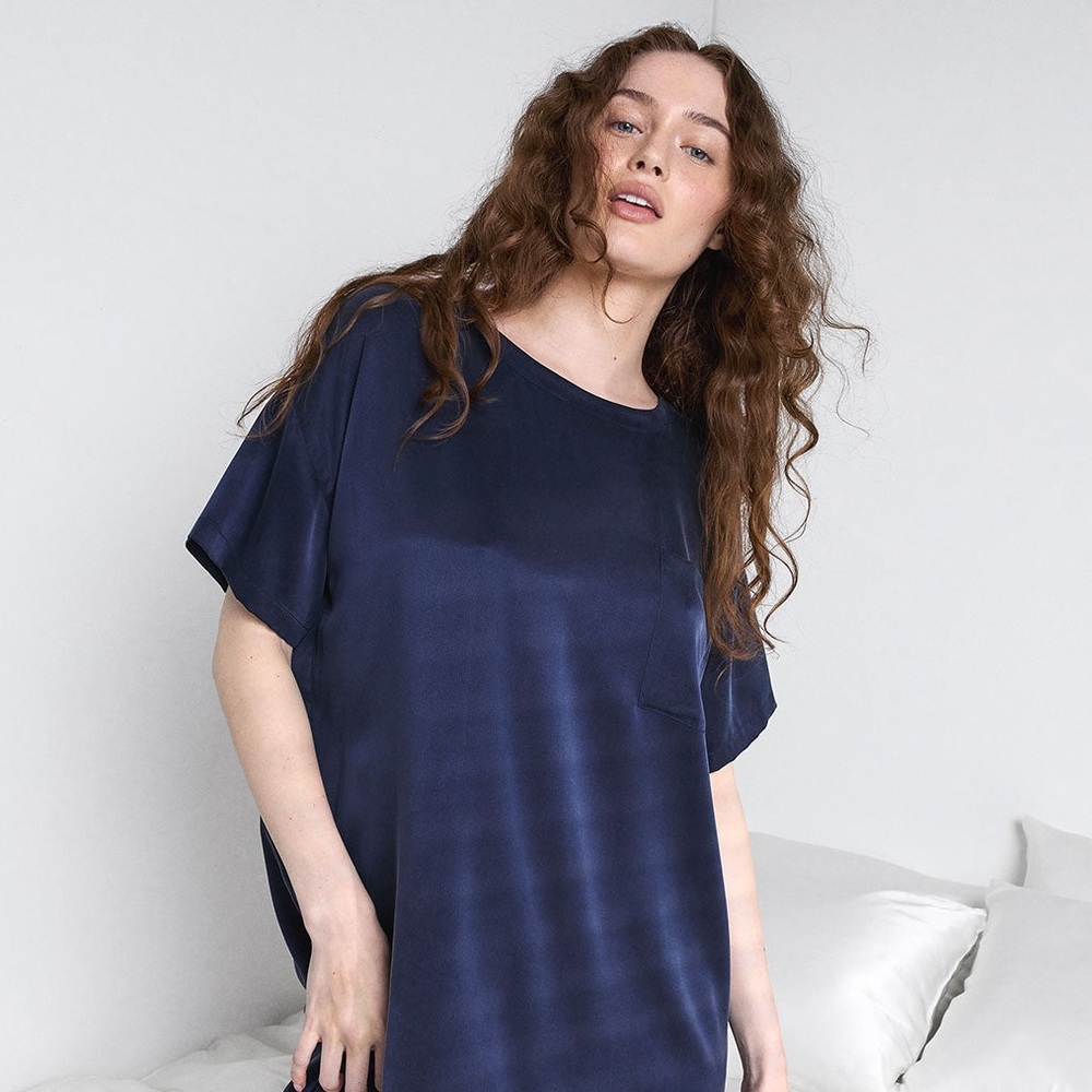 Lunya Midnight Blue Sleep Chemise